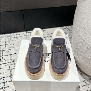 Prada Gray Winter & Rain Boots